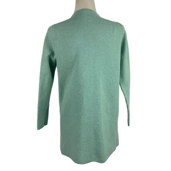 J Crew Vanessa Longline Open Front Cardigan Sweater Coat XS Mint Green AC619 - Picture 9 of 14